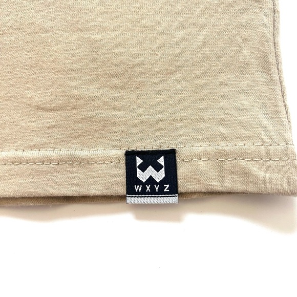 WXYZ Short Sleeve Tan Tee Shirt Cotton Boxy Utility Men's Extra Large XL NWT - Picture 3 of 9
